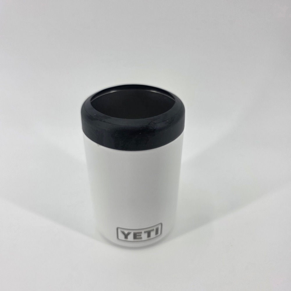 YETI Rambler 12 oz Colster Can Insulator White Stainless Steel 11204550